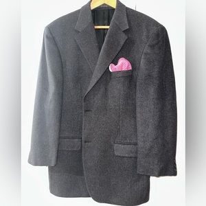 PRONTO-UOMO, GRAY CASHMERE, MEN’S LUXURY DESIGNER BLAZER               Size: 43R